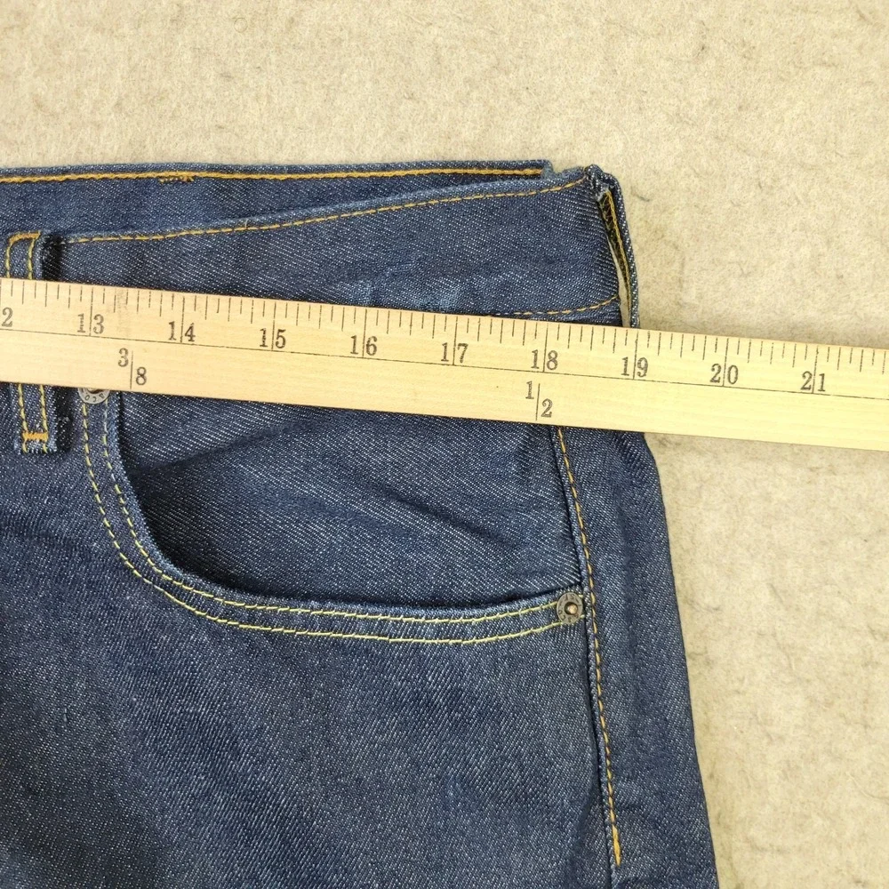 NEW Levis 501 BUTTON FLY Original Mens 38x34 Straight Dark Wash Denim Blue Jeans